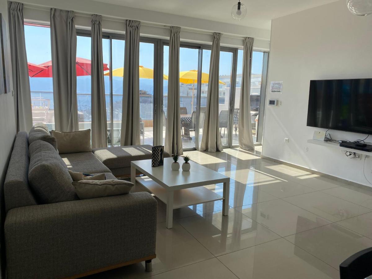 Apartamento Stunning Penthouse With Sea Views And Private Heated Pool Eilat Exterior foto
