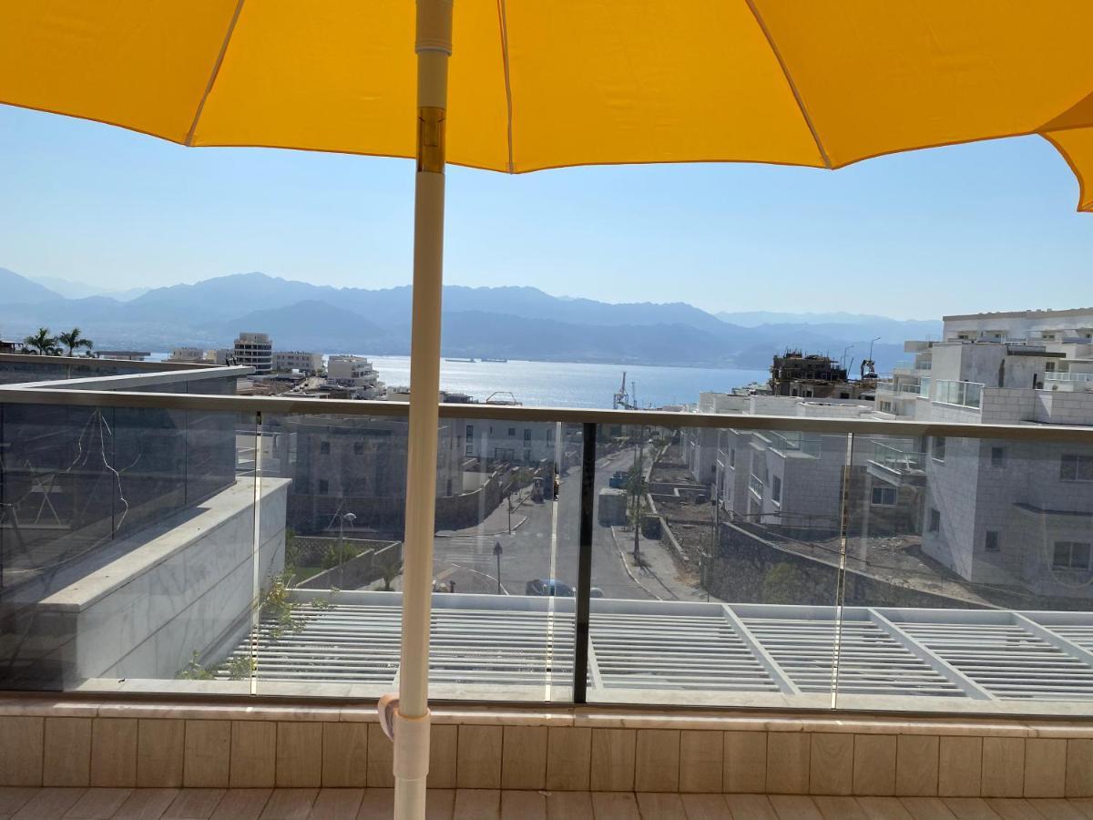 Apartamento Stunning Penthouse With Sea Views And Private Heated Pool Eilat Exterior foto
