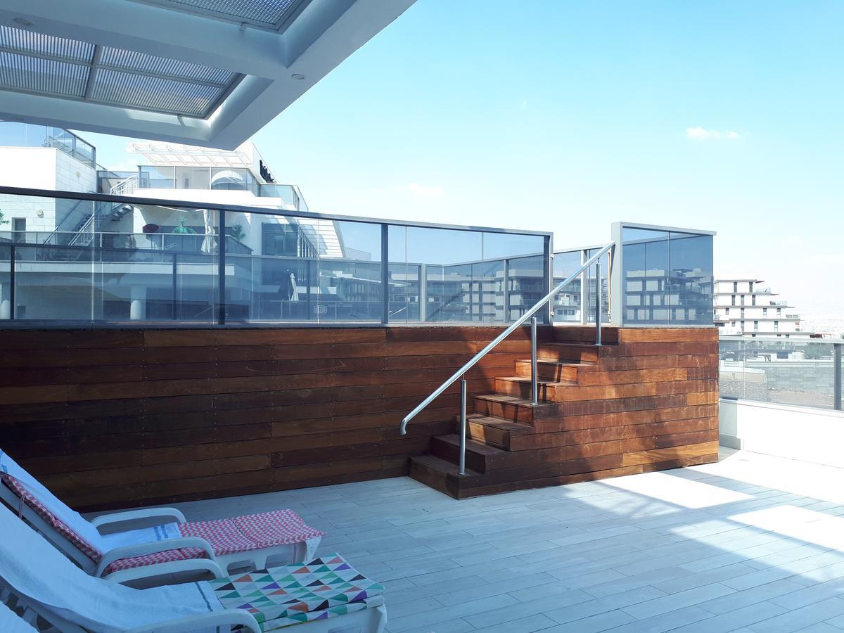 Apartamento Stunning Penthouse With Sea Views And Private Heated Pool Eilat Exterior foto